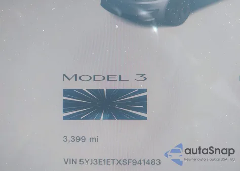 2025 Tesla Model 3 z USA, uszkodzony, nr VIN 5YJ3E1ETXSF941483
